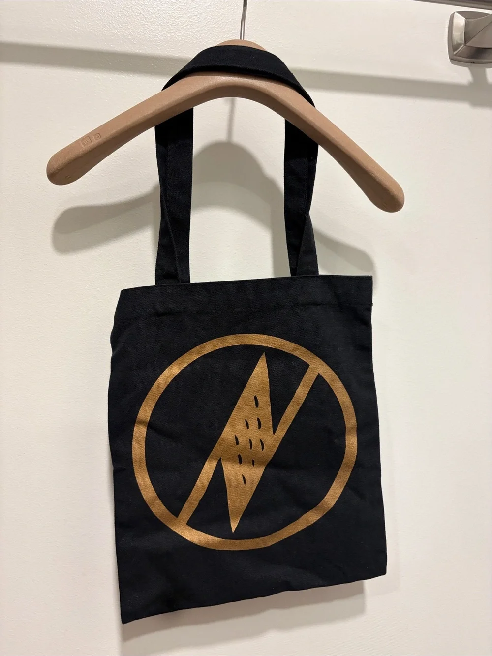 Manaola Black Tote with Gold Logo